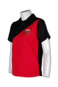 P273polo衫團體制服訂做香港 ball衫Go      紅色   撞色黑色